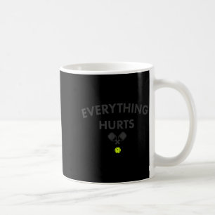 Alles tut weh Pickleball - lustige Spielfeldgrafik Kaffeetasse