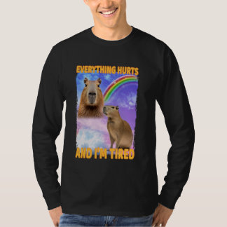 Alles tut weh und müde Capybara T-Shirt