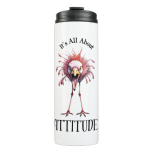 Alles über Attitude Funny Flamingo Thermosbecher