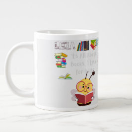 Alles über Bücher Jumbo-Tasse