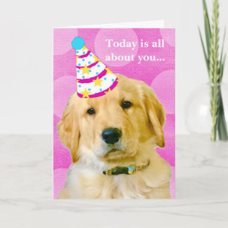 Alles über deinen Geburtstag Golden Retriever Karte