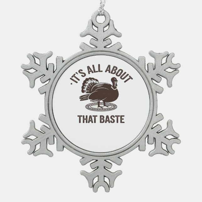 Alles über den Baste Christmas Trendy Schneeflocken Zinn-Ornament (Vorderseite)
