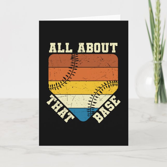 Alles über diese Basis | Schönes Baseball-Design Karte (Vorderseite)