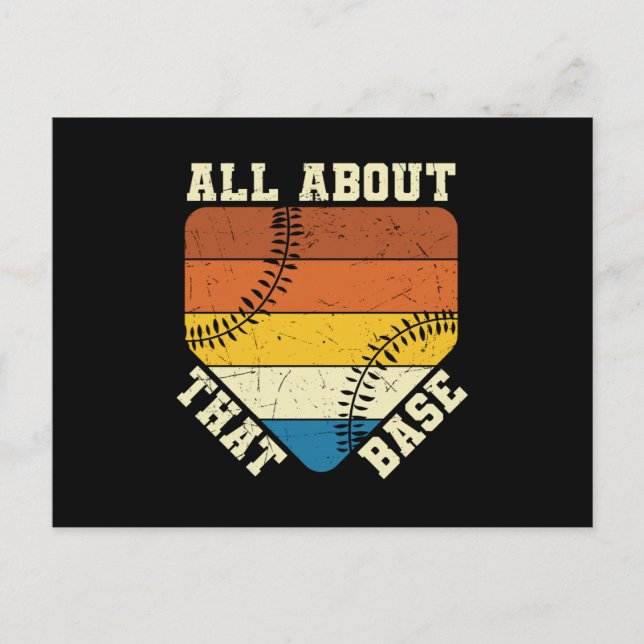 Alles über diese Basis | Schönes Baseball-Design Postkarte (Vorderseite)
