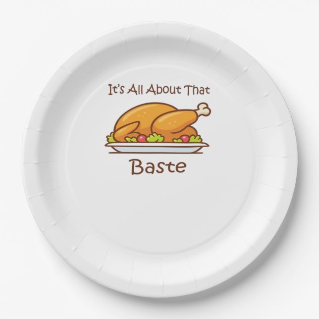 Alles über diese Baste (Erntedank) Trendy Pappteller (Vorderseite)