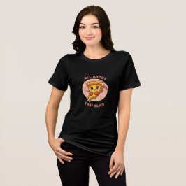 Alles über diese Scheibe Süße Pizza Cartoon T-Shir Tri-Blend Shirt