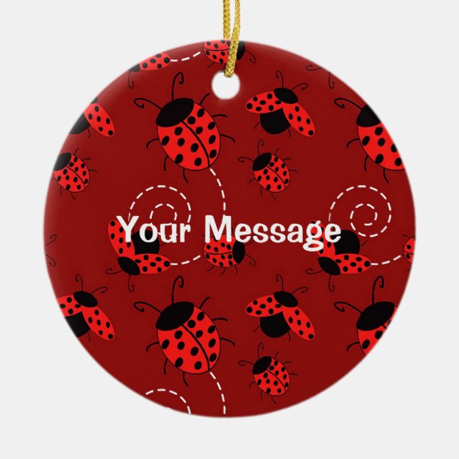 Alles über Ladybug Design Print Keramik Ornament (Vorne)