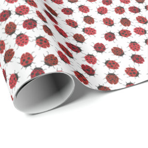 Alles über moderne Red Ladybugs Geschenkpapier