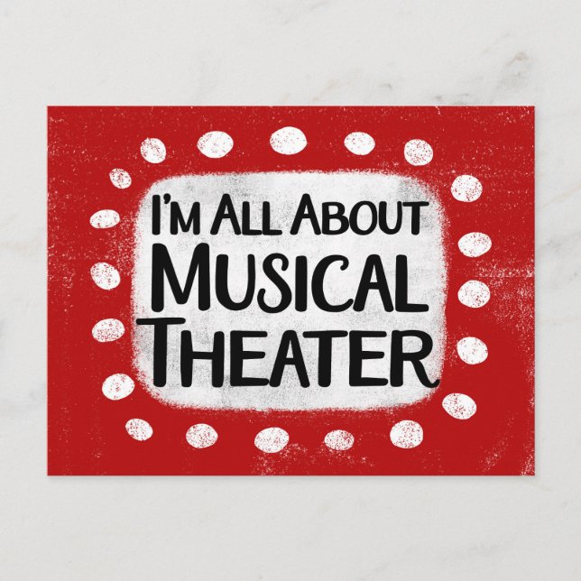 Alles über Musical Theater Postcard Postkarte (Vorderseite)