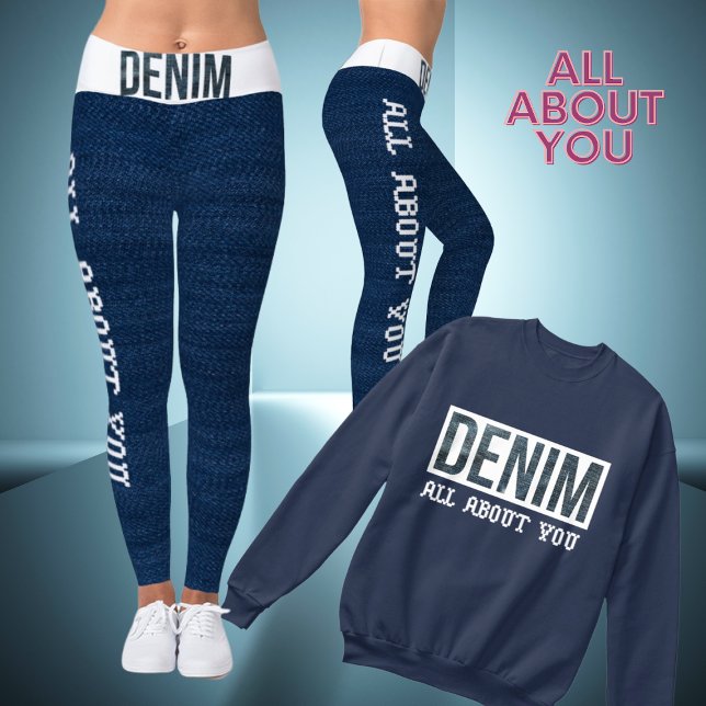 ALLES ÜBER SIE - modische Denim Sports Leggings (Von Creator hochgeladen)