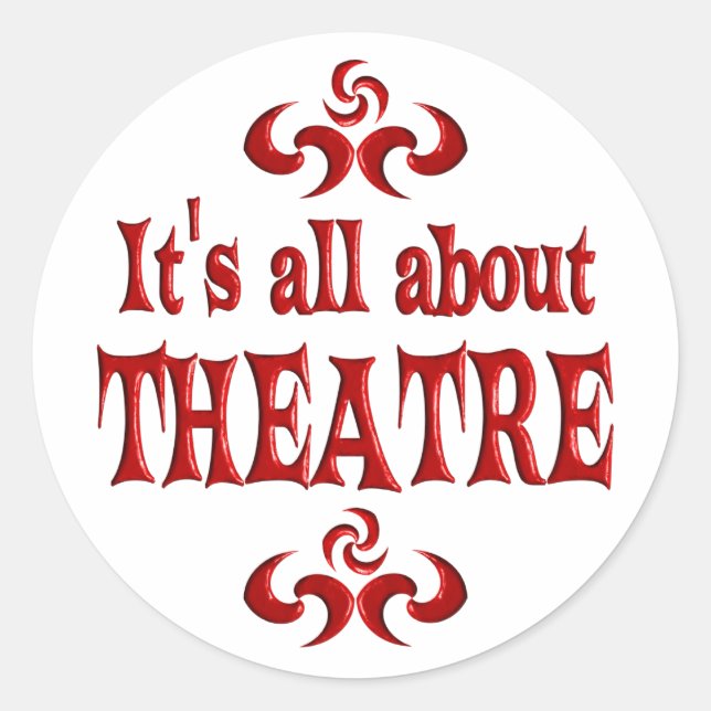 ALLES ÜBER THEATER RUNDER AUFKLEBER (Vorderseite)