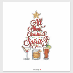 Alles über Weihnachts-Geister-Cocktails Whiskey St Aufkleber