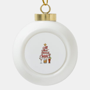 Alles über Weihnachts-Geister-Cocktails Whiskey St Keramik Kugel-Ornament
