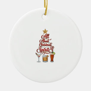 Alles über Weihnachts-Geister-Cocktails Whiskey St Keramik Ornament