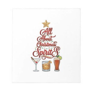 Alles über Weihnachts-Geister-Cocktails Whiskey St Notizblock