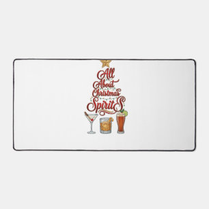 Alles über Weihnachts-Geister-Cocktails Whiskey St Schreibtischunterlage
