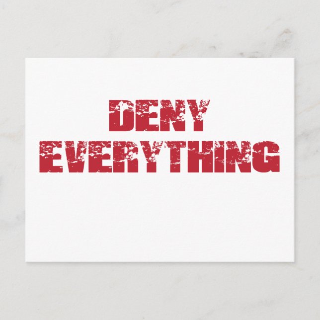Alles verweigern postkarte (Vorderseite)