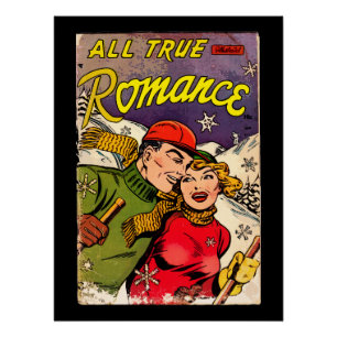 Alles Wahre Romance #3 - Vintages Comic-Buch Poster