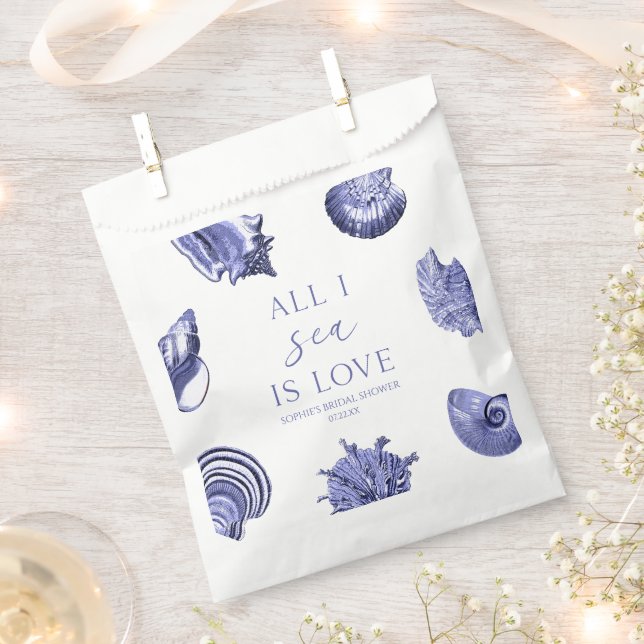 Alles, was das Meer ist, ist Liebe Elegantes Seash Geschenktütchen (Ausgeschnitten)