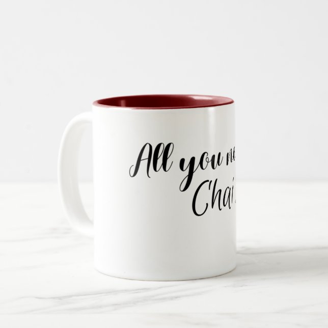 Alles, was du brauchst, ist Chai Zweifarbige Tasse (Vorderseite Links)
