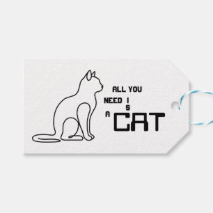 Alles was du brauchst ist eine Katze Süße Katzenli Geschenkanhänger