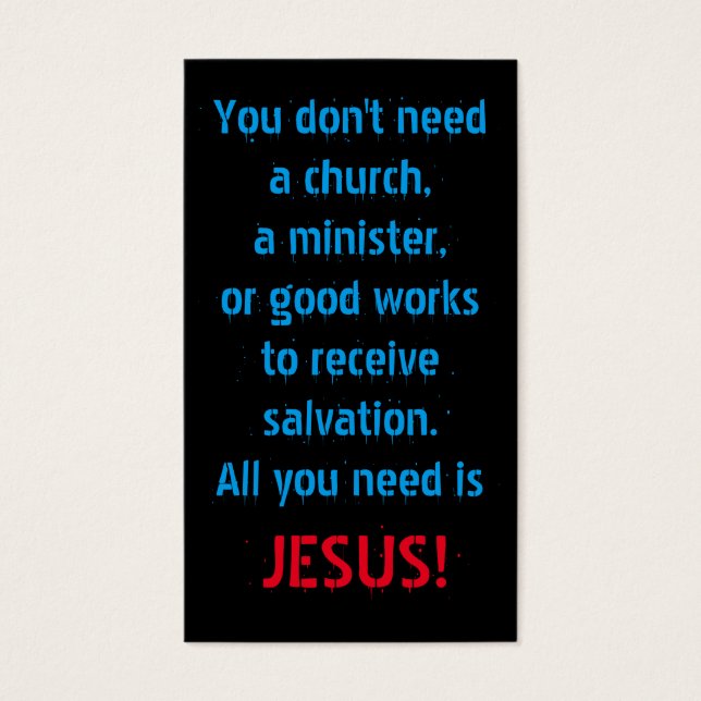 Alles, was du brauchst, ist Jesus (Vorderseite)