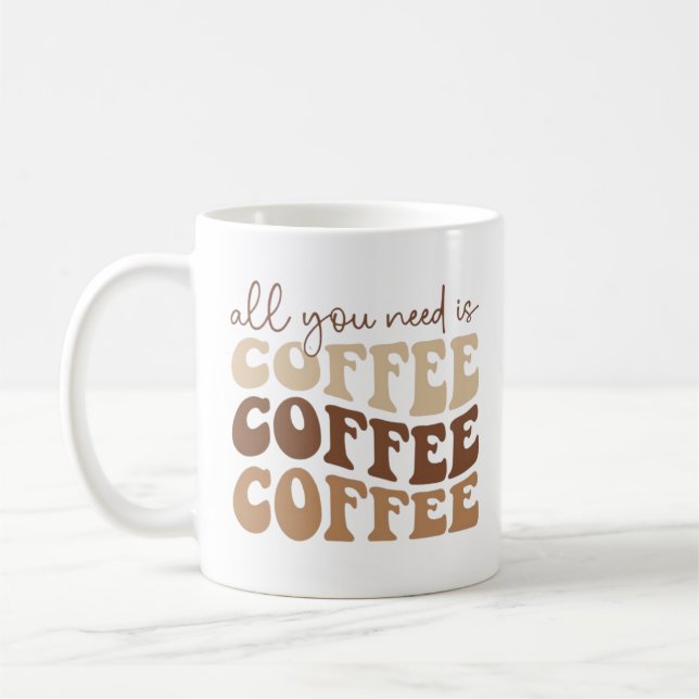 Alles, was du brauchst, ist Kaffee. Kaffeetasse (Links)