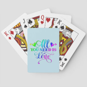 Alles, was du brauchst, ist Liebe Inspirierend Spielkarten