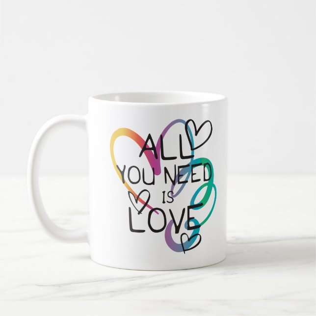 Alles, was du brauchst, ist Liebe Kaffeetasse (Links)