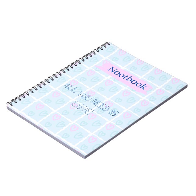 Alles was du brauchst ist Liebe Notizblock (Linke Seite)