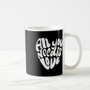 Alles, was du brauchst, ist Liebe Retro Groovy Val Kaffeetasse