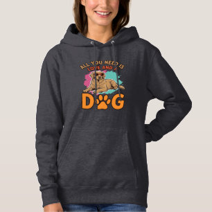 Alles was du brauchst ist Liebe und ein Hund Vinta Hoodie