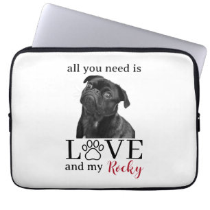 Alles, was du brauchst, ist Liebe und mein Hund – Laptopschutzhülle