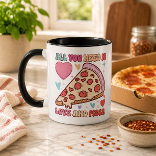Alles was du brauchst ist Liebe und Pizza   Funny  Tasse