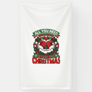 Alles was du brauchst ist Liebe Weihnachten Santa  Banner