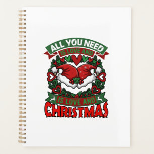 Alles was du brauchst ist Liebe Weihnachten Santa Planer
