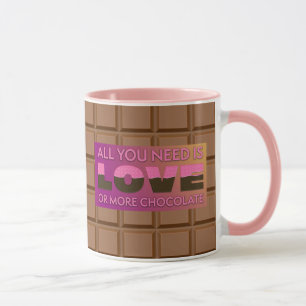 Alles, was du brauchst, ist Schokolade Lustiger Ro Tasse