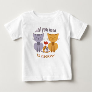 Alles, was du brauchst, sind Miau-Valentinskatzen Baby T-shirt
