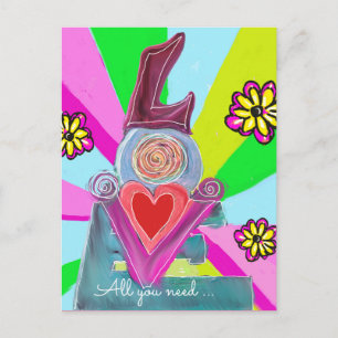 Alles was du brauchst … Teile die Liebe  Postkarte