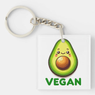Alles, was du kannst, kann ich Vegan Happy Avocado Schlüsselanhänger