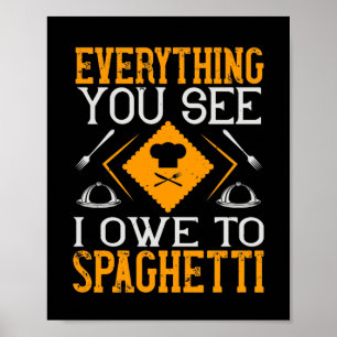 Alles, was du siehst, verdanke ich Spaghetti Poster