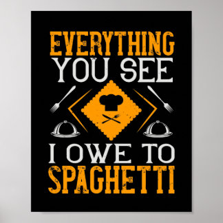 Alles, was du siehst, verdanke ich Spaghetti Poster