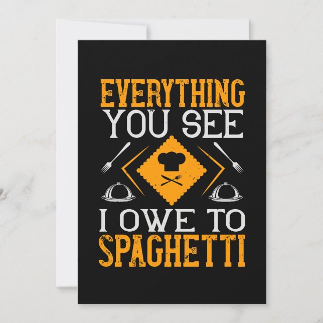 Alles, was du siehst, verdanke ich Spaghetti Save The Date (Vorderseite)