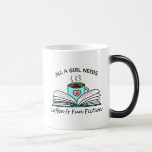 Alles, was ein Mädchen braucht Kaffee und Fan-Fi Verwandlungstasse