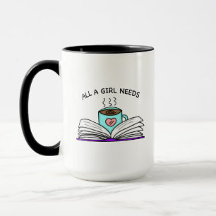 Alles, was ein Mädchen braucht   Kaffee und gutes  Tasse