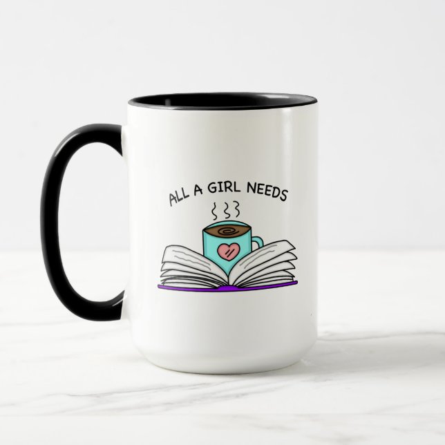Alles, was ein Mädchen braucht | Kaffee und gutes  Tasse (Links)
