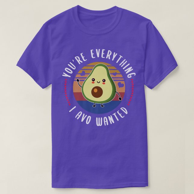 Alles, was ich Avo Gewollt Retro T-Shirt (Design vorne)