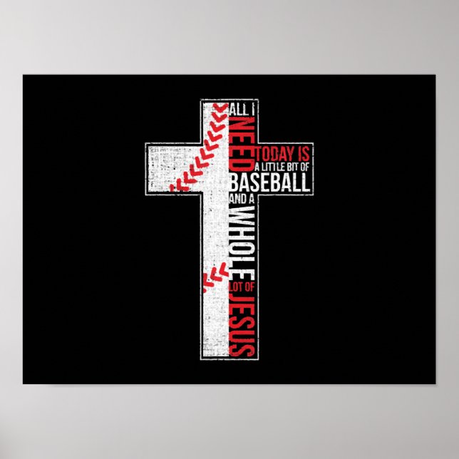 Alles was ich brauche ist Baseball und Jesus Chris Poster (Vorne)
