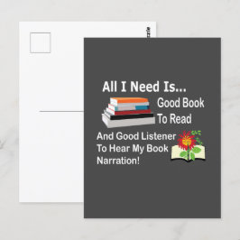 Alles, was ich brauche, ist ein gutes Buch und ein Postkarte