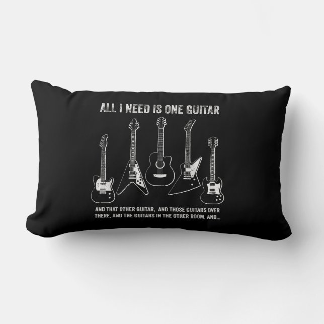 Alles, was ich brauche, ist eine Gitarre-Funny-Git Lendenkissen (Vorderseite)